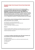 Florida &lpar;FL&rpar; Septic Tank Contractor Practice Exam Study Guide
