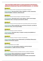 Nurs 615 Pharm 2027 Exam 4 Latest Questions and Answers -&NewLine;Updated Professional Prep with Verified Answers - A&plus; Verified&NewLine;