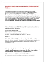 Florida &lpar;FL&rpar; Septic Tank Contractor Practice Exam Study Guide