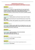 NURS 620 Maryville Exam 2&NewLine;UPDATED ACTUAL Exam Questions and CORRECT Answers