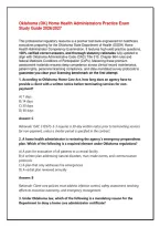 Oklahoma &lpar;OK&rpar; Home Health Administrators Practice Exam Study Guide