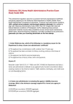 Oklahoma &lpar;OK&rpar; Home Health Administrators Practice Exam Study Guide