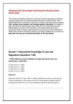 Oklahoma &lpar;OK&rpar; Home Health Administrators Practice Exam Study Guide