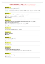 NURS 629 2027 Exam 2 Questions and Answers&NewLine;