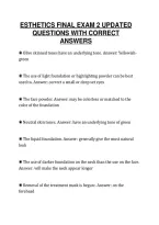 Esthetics&lowbar;Final&lowbar;Exam&lowbar;2&lowbar;Practice&lowbar;Study&lowbar;Guide&lowbar;2026&lowbar;Solved&lowbar;Questions&period;pdf