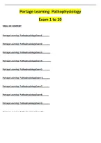 Portage Learning Pathophysiology Exam 1&ndash;10 &vert; Questions & Answers &vert; Complete Exam Study Guide