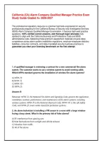 California &lpar;CA&rpar; Alarm Company Qualified Manager Practice Exam Study Guide