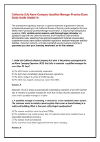 California &lpar;CA&rpar; Alarm Company Qualified Manager Practice Exam Study Guide