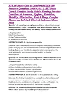 ATI RN Basic Care & Comfort NCLEX-RN Practice Questions 2026&sol;2027 &vert; ATI Basic Care & Comfort Study Guide&comma; Nursing Practice Questions & Answers&comma; Hygiene&comma; Nutrition&comma; Mobility&comma; Elimination&comma; Rest & Sleep&comma; Comfort Measures&comma; Safety & Clinical Judgment Exam Prep