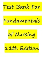 Test Bank Fundamentals of Nursing 11th Edition by Potter