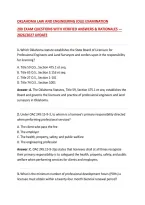 Oklahoma Law And Engineering &lpar;Ole&rpar; Examination&NewLine;200 Exam Questions With Verified Answers & Rationales &mdash; 2026&sol;2027 Update&NewLine;