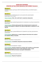 NURS 5334 TESTBANK&NewLine;UPDATED ACTUAL Exam Questions and CORRECT Answers