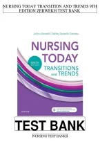Nursing Today&colon; Transition and Trends 9th Edition by Zerwekh &ndash; Test Bank