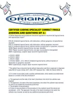 Certified Coding Specialist Correct Finals Answers And Questions Set A&period;pdf