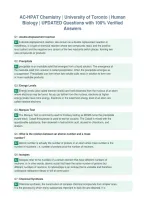 AC-HPAT Chemistry &vert; University of Toronto &vert; Human&NewLine;Biology &vert; UPDATED Questions with 100&percnt; Verified&NewLine;Answers