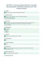 AC-HPAT &vert; Vancouver Island University &vert; Practical&NewLine;Nursing Diploma &vert; UPDATED Questions with 100&percnt;&NewLine;Verified Answers