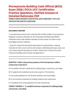 Pennsylvania Building Code Official &lpar;BCO&rpar; Exam 2026 &vert; PCCA UCC Certification Practice Questions&comma; Verified Answers & Detailed Rationales PDF