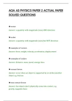 Aqa As Physics Paper 2 Actual Paper&NewLine;Solved Questions