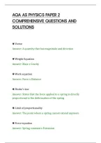 Aqa As Physics Paper 2&NewLine;Comprehensive Questions And&NewLine;Solutions