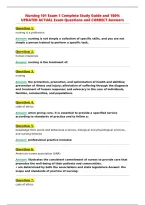 Nursing 101 Exam 1 Complete Study Guide and 100&percnt;&NewLine;UPDATED ACTUAL Exam Questions and CORRECT Answers