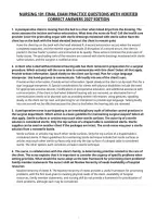 Nursing 101 Final Exam Practice Questions With Verified&NewLine;Correct Answers 2027 Edition