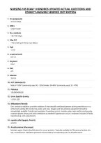 Nursing 185 Exam 1 Hondros Updated Actual Questions And&NewLine;Correct Answers Verified 2027 Edition&NewLine;