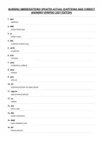 Nursing Abbreviations Updated Actual Questions And Correct&NewLine;Answers Verified 2027 Edition&NewLine;