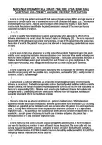 Nursing Fundamentals Exam 1 Practice Updated Actual&NewLine;Questions And Correct Answers Verified 2027 Edition&NewLine;