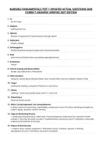 Nursing Fundamentals Test 1 Updated Actual Questions And&NewLine;Correct Answers Verified 2027 Edition&NewLine;