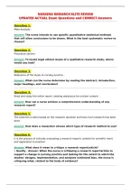 Nursing Research Actual Exam Elite Review With Complete Questions And Verified Answers Graded A Plus 2026&period;Pdf&NewLine;&NewLine;