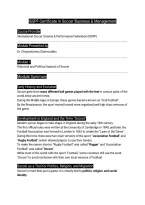 Module 1&colon; Historical and Political Aspects of Soccer
