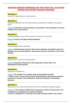 Nursing Research Premium 2027 Test Bank Full Solution&NewLine;Review With Expert Verified Answers
