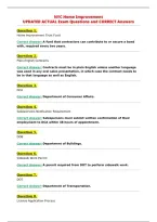 NYC Home Improvement&NewLine;UPDATED ACTUAL Exam Questions and CORRECT Answers