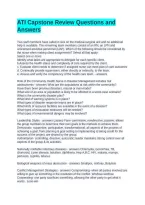 ATI Capstone Review Questions with correct Answers