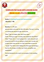 Complete Test Bank with Answer Guide &ndash; NBHWC National Board for Health & Wellness Coaching Exam Updated 2026&sol;2027&NewLine;