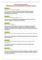 NYC Home Improvement&NewLine;UPDATED ACTUAL Exam Questions and CORRECT Answers&NewLine;