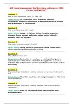 NYC Home Improvement Real Questions and Answers 100&percnt;&NewLine;Correct &lpar;verified&rpar; 2027