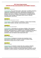 NYC Home Improvement&NewLine;UPDATED ACTUAL Exam Questions and CORRECT Answers