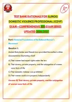 Test Bank Rationale for Illinois Domestic Violence Professionals &lpar;ICDVP&rpar; Exam &vert; Comprehensive 200-Exam Series Updated 2026&sol;2027&NewLine;