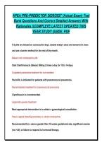 APEA 3P PREDICTOR MASTER PREP PACK &mdash; COMPLETE SYNDROME & DISEASE MANAGEMENT MANUAL&comma; LAB VALUE INTERPRETATION & ASSESSMENT CHEAT SHEETS&comma; PRACTICE TEST BANK WITH DETAILED RATIONALES
