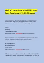 AINS 103 Study Guide 2026&sol;2027 &vert; Latest Exam Questions and Verified Answers 