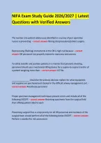 NIFA Exam Study Guide 2026&sol;2027 &vert; Latest Questions with Verified Answers &NewLine; &NewLine; &NewLine;
