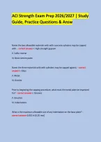 ACI Strength Exam Prep 2026&sol;2027 &vert; Study Guide&comma; Practice Questions & Answ 