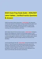  &NewLine;IDACS Exam Prep Study Guide &vert; 2026&sol;2027 &NewLine;Latest Update &vert; Verified Practice Questions & Answers &NewLine; &NewLine;