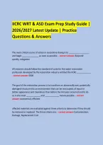  &NewLine;IICRC WRT & ASD Exam Prep Study Guide &vert; &NewLine;2026&sol;2027 Latest Update &vert; Practice Questions & Answers &NewLine;