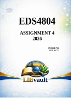 EDS4804 Assignment 4 &lpar;Complete Answers&rpar; 2026
