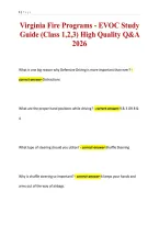 Virginia Fire Programs - EVOC Study&NewLine;Guide &lpar;Class 1&comma;2&comma;3&rpar; High Quality Q&A&NewLine;2026
