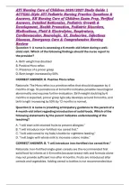 ATI Nursing Care of Children 2026&sol;2027 Study Guide &vert; ACTUAL-Style ATI Pediatric Nursing Practice Questions & Answers&comma; RN Nursing Care of Children Exam Prep&comma; Verified Answers&comma; Detailed Rationales&comma; Pediatric Growth & Development&comma; Health Promotion&comma; Pediatric