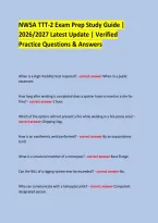 NWSA TTT-2 Exam Prep Study Guide &vert; &NewLine;2026&sol;2027 Latest Update &vert; Verified Practice Questions & Answers &NewLine;