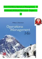 TEST BANK for Operations Management&comma; 14th Editio by William Stevenson&comma; Verified Chapters 1 - 19&comma; Complete Newest Version